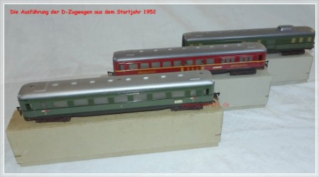 D-Zugwagen 1410-11-12 aus dem Startjahr 1952